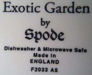 Set (6) Spode EXOTIC GARDEN 9 3/4 Salad Plates  