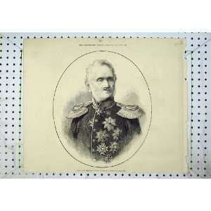  1877 Portrait Prussian Field Marshal Count Von Wrangel 