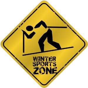  New  Winter Sports Zone  Crossing Sign Sports