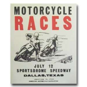  1963 Sportsdome Speedway Motorcycle Racing Program Poster 