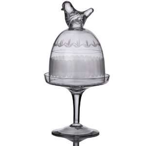  Glass Bird Footed Cup Cake Stand: Home & Kitchen