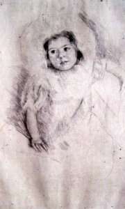 Mary Cassatt Margot Wearing a Bonnet Etching Drypoint  