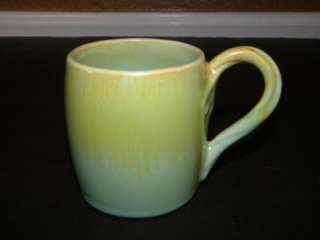 Vtg Jan Dix California Pottery Small Mug Cup Green Blue BEAUTIFUL 