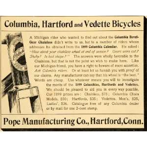   Model Gear Chainless Bicycle Pope   Original Print Ad