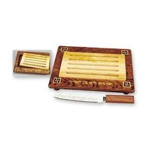  Wood Challa Board with Knife and removeable insert