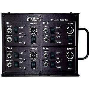    Whirlwind DIRECT4 4 Channel Direct Box Musical Instruments