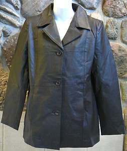 New Dialogue Leather Jacket Coat Washable Brown  S  