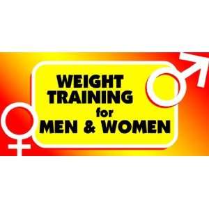    3x6 Vinyl Banner   Weight Training Men Women 