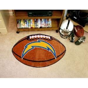  San Diego Chargers Football Shaped Rug: Sports & Outdoors