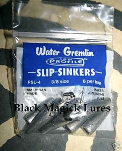 Water Gremlin SLIP SINKERS NEW SEALED 8 ct BAG 3/8oz  