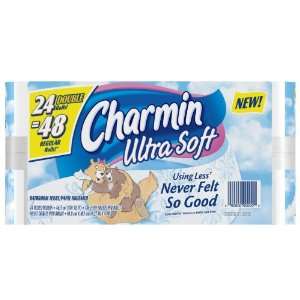  Charmin Ultra Soft, Double Roll, (2X Regular), 2Ply, White 