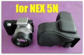 Leather Camera Case for Sony NEX 5 NEX 5 NEX 5N NEX 5N with Flash 