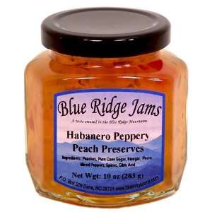 Blue Ridge Jams Habanero Peppery Peach Preserves, Set of 3 (10 oz 