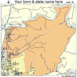  Street & Road Map of Roseburg North, Oregon OR   Printed 