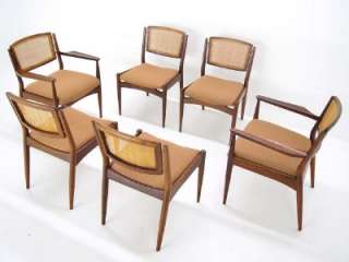   Century Danish Modern Oiled Walnut Teak Dining Chairs Finn Juhl Kagan