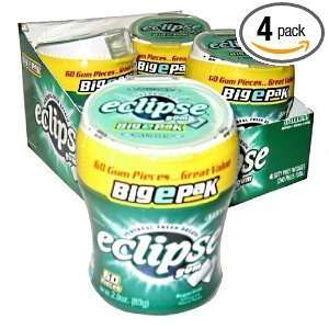  Eclipse Chewing Gum Polar Ice Bigepak Sugar Free 60 Pieces 