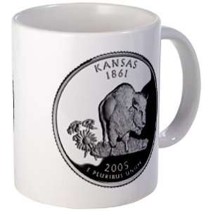  KANSAS KS State Quarter Proof Mint Image 11oz Ceramic Coffee 