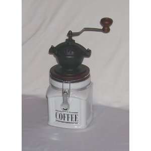 Manual Coffee Grinder Cast Iron with Porcelain Base:  