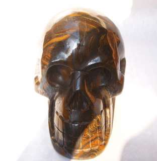 LBS Gold Tigers Eye Skull,Gemstone,Chatoyant  