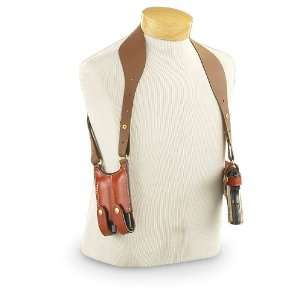    Triple K Deluxe Leather Shoulder Holster Brown: Sports & Outdoors