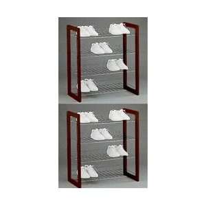  Four Shelf Stackable Closet Shoe Organizer / Rack: Home & Kitchen