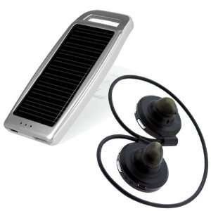  Mobile Solar Power USB Charger + 4 Adapters + Black 2 In 1 Bluetooth 