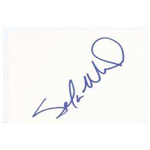  SELA WARD Signed Index Card In Person: Everything Else