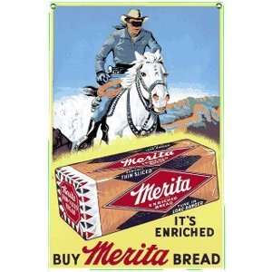   Ande Rooney Lone Ranger Merita Bread Reproduction Sign: Home & Kitchen