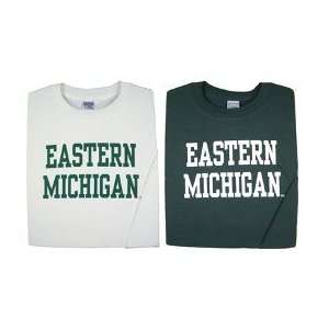  Eastern Michigan Eagles Long Sleeve T Shirt: Sports 