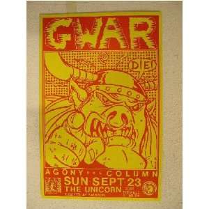  Gwar Handbill Poster Frank Kozik Early in his career 