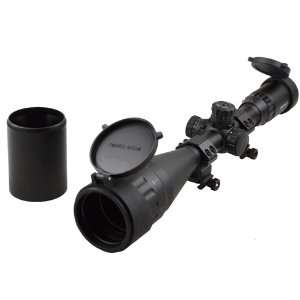  6 24x50mm Scope W front AO adjustment. Red/green mil dot 