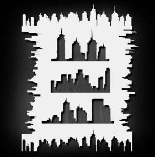 Skylines 2 Airbrush Stencil Template Airsick  