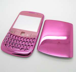 Chrome Pink 4 Parts Housing Bezel Frame Cover Case For Blackberry 8520 