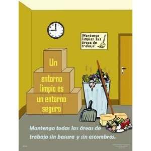 Clean Environment Safety Safety Poster (18 x 24 inch)   Spanish