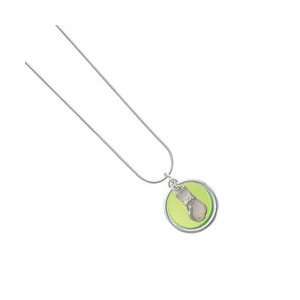   with Clear Frosted Resin Body Lime Green Pearl Acrylic Pendant Sna