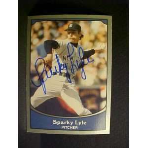 Sparky Lyle New York Yankees #93 1990 Baseball Legends Signed Baseball 