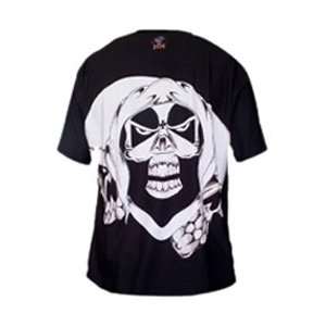  SkullSkins 3 Skulls Black Large Short Sleeved T Shirt Automotive