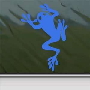  Tree Frog Amphibian Climbing Blue Decal Window Blue 