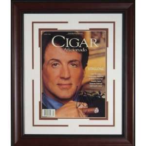  Sylvester Stallone Signed Cigar Aficionado Framed Display 