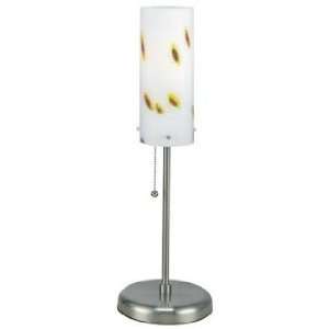  Lite Source Frost Glass Cylinder Table Lamp: Home 