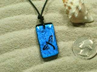 Dragonfly Dichroic Fused Glass pendant Dragonflies Art  