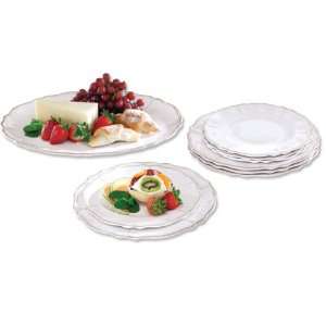 Unbreakable Classic White Dinnerware / Only 11 Dinner Plates, Set Of 
