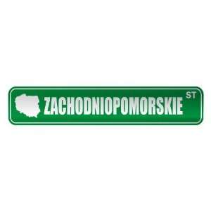     ZACHODNIOPOMORSKIE ST  STREET SIGN CITY POLAND