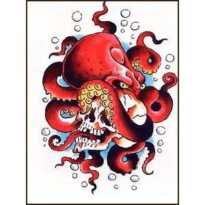  Octopuss & Skull Temporaray Tattoo Toys & Games