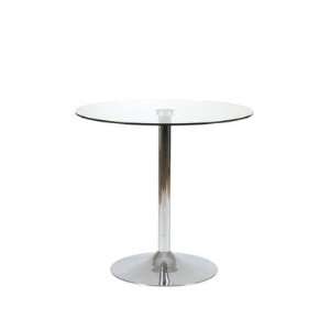  Talia Dining Table in Chrome/White Furniture & Decor