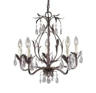 NEW 21.75D BEAUTIFUL WEATHERED BRONZE CHANDELIER WITH LEAD CRYSTALS 