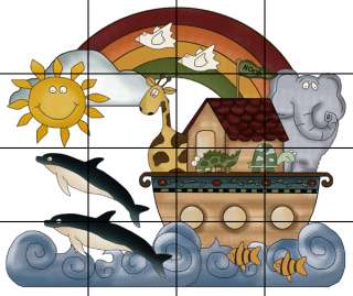 NOAHS ARK LARGE MURAL NURSERY BABY WALL STICKERS DECALS  