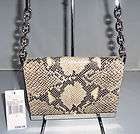   kors small julian python embossed leather shoul expedited shipping