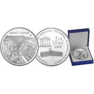    2008 FRANCE UNESCO GRAND CANYON 1.5   SILVER PROOF 