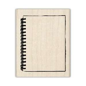  Spiral Notebook Wood Mounted Rubber Stamp